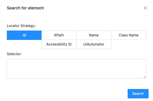 Element Search Window