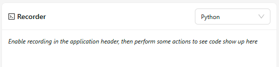 Empty Recorder Tab