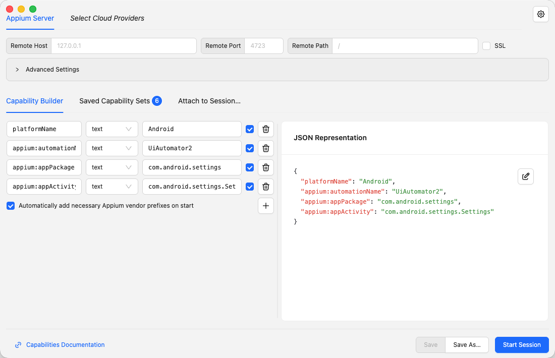 Session Builder