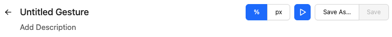 Gesture Editor Header