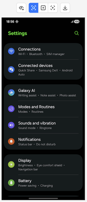 Screenshot Panel