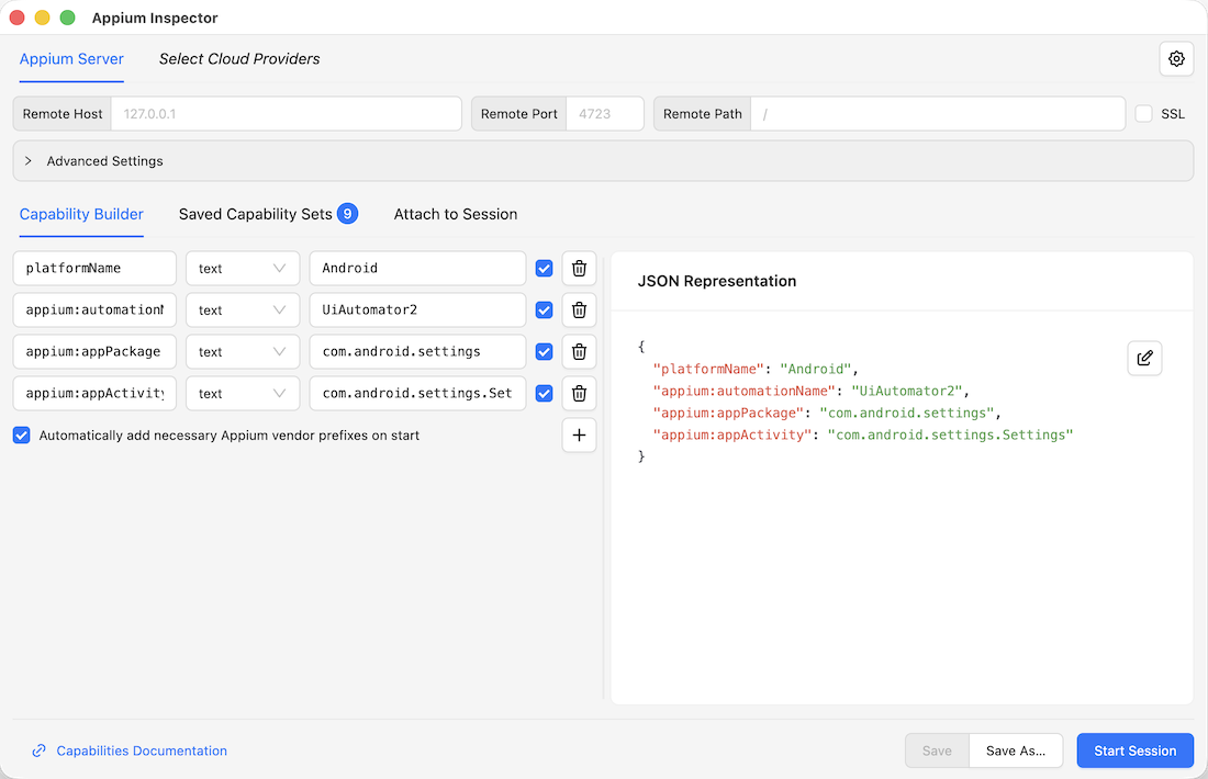 Session Builder