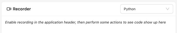 Empty Recorder Tab